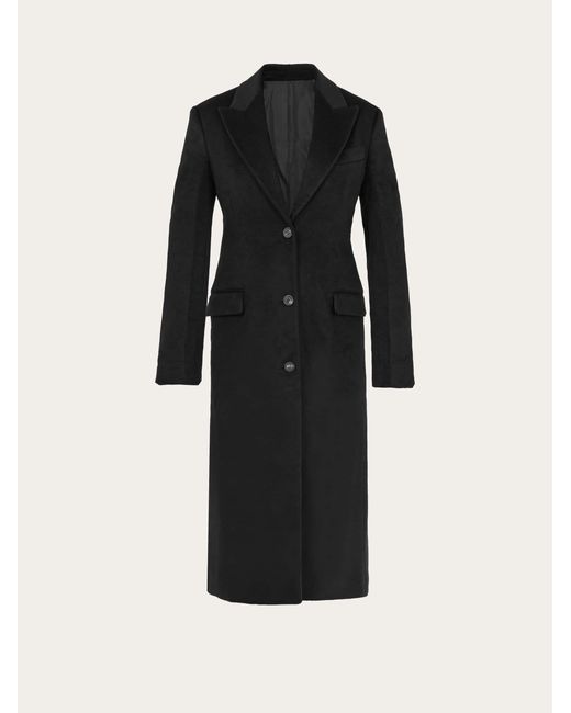Ferragamo Black Single Breasted Coat