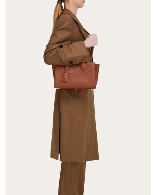 Ferragamo Brown New Studio Soft Bag (M)
