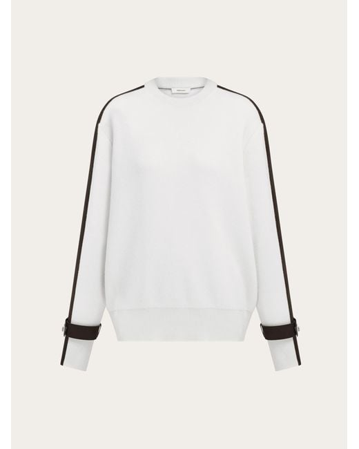 Ferragamo Natural Crewneck Sweater