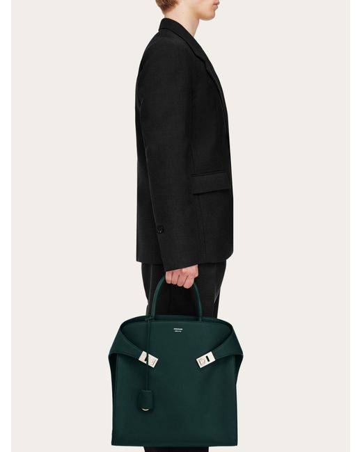 Ferragamo Green Hug Tote Bag for men