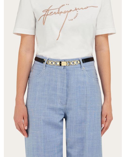 Ferragamo Natural Extendable Gancini Bijoux Belt