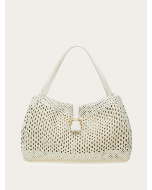 Ferragamo Natural Mia Tote Bag (L)