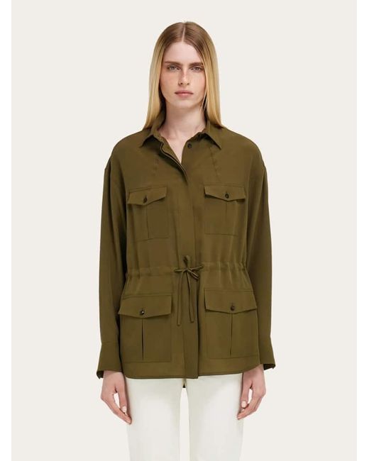 Ferragamo Green Safari Over Shirt