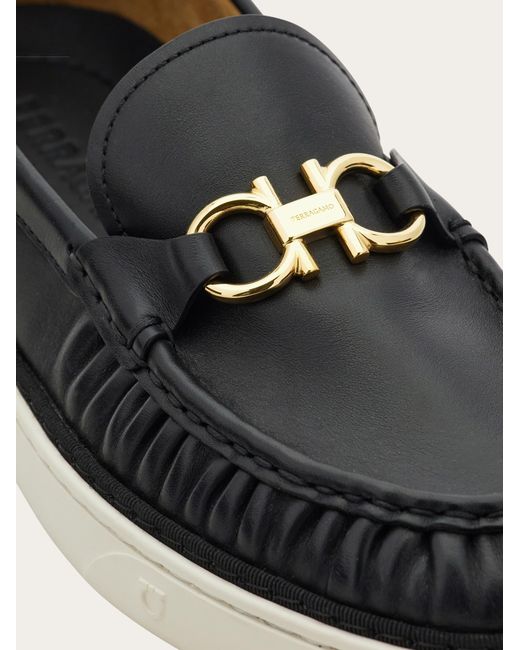 Ferragamo White Gancini Ornament Loafer .5