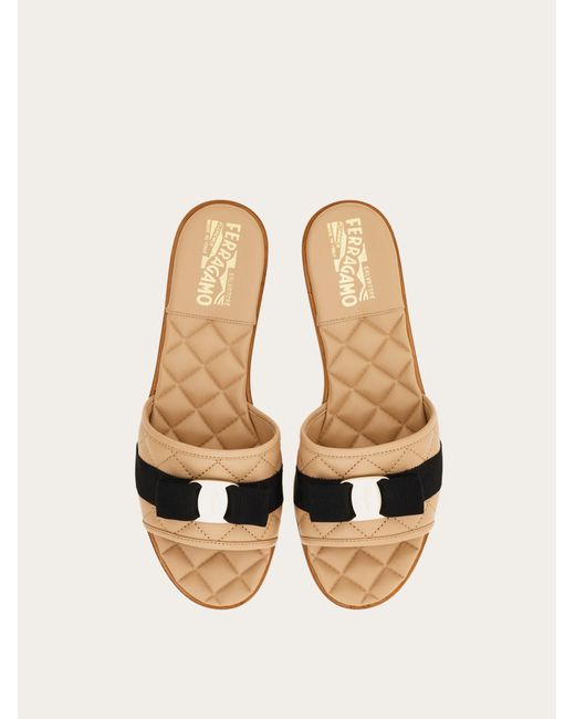 Ferragamo Brown Lovec Q Leather Sandal