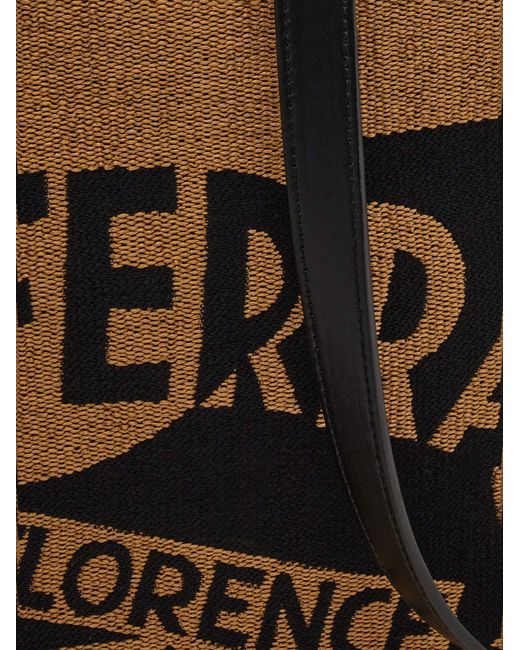 Ferragamo Orange Tote Bag With Logo (M)