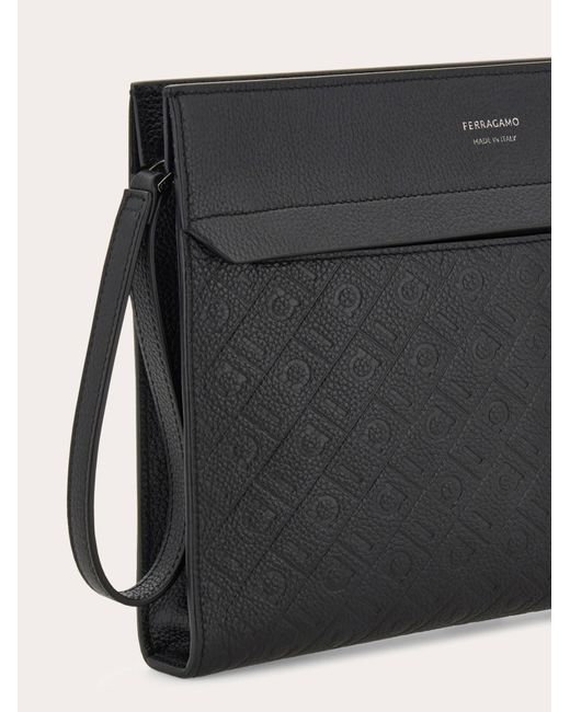 Ferragamo Black Monogram Pouch for men