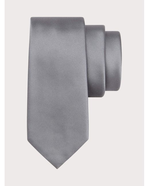 Ferragamo Gray Silk Tie for men