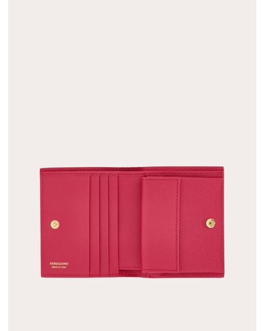 Ferragamo Pink Gancini Compact Wallet