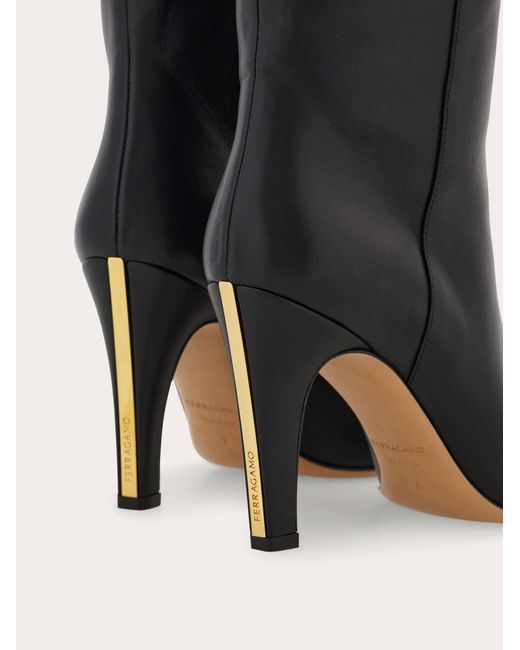 Ferragamo Black Knee High Boot