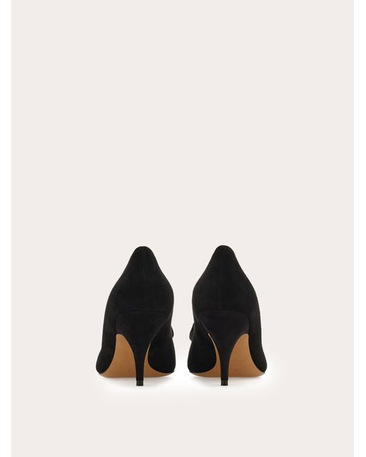 Ferragamo Black Soft Bow Pump