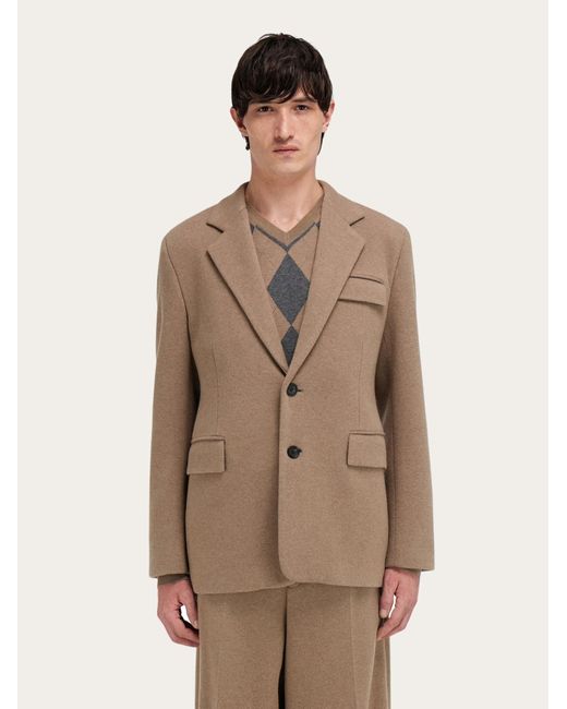 Ferragamo Natural Jersey Interlock Blazer for men