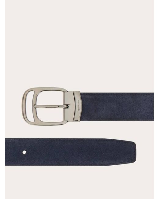Ferragamo Blue Adjustable Belt for men