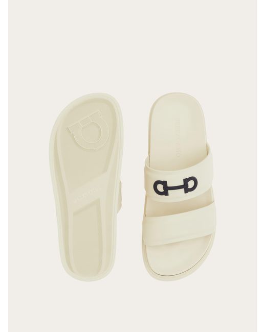 Ferragamo Natural Gancini Ornament Slide for men
