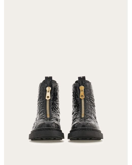 Mujer Botines Con Cremallera Negro Talla .5 Ferragamo de color Black