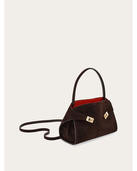 Ferragamo Black Hug Soft Shoulder Bag (M)