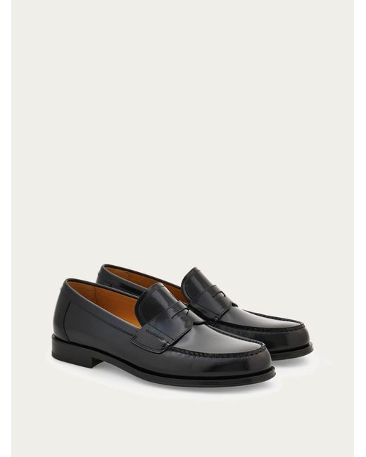 Ferragamo White Penny Loafer .5 for men