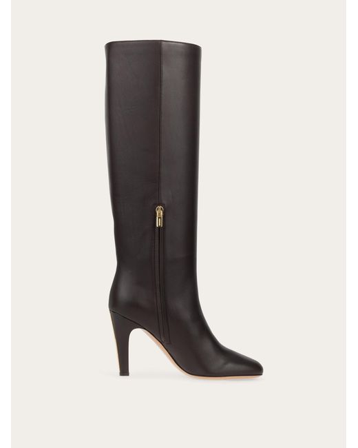 Ferragamo Black Knee High Boot