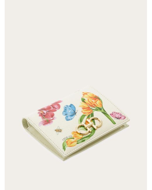 Ferragamo Multicolor Gancini Compact Wallet