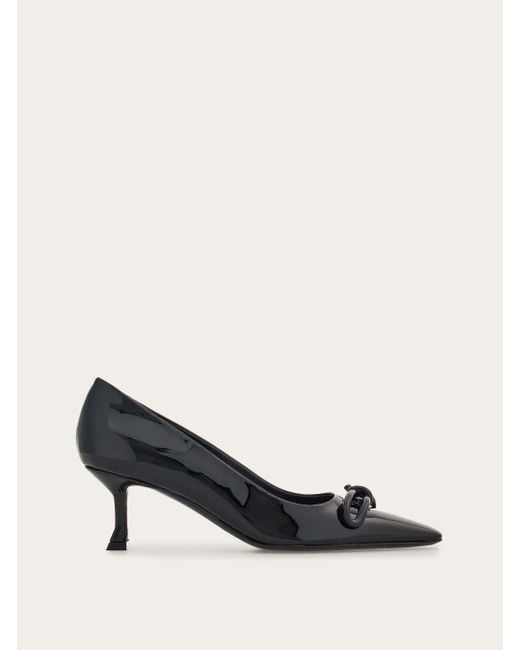 black kitten heels with bow