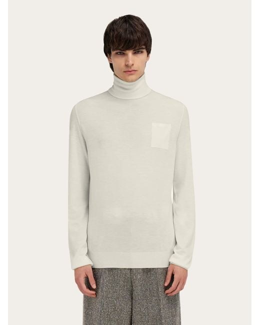 Ferragamo White Turtleneck for men