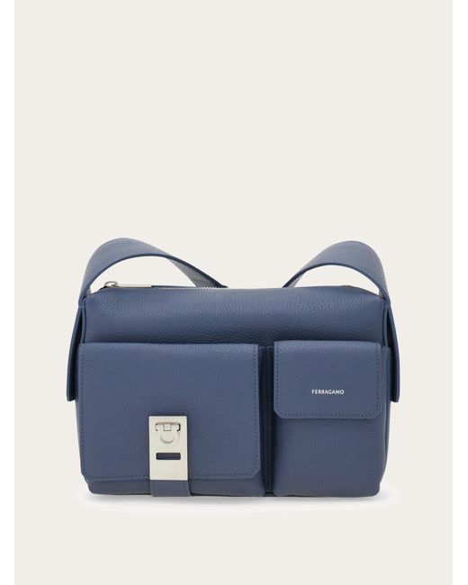 Uomo Borsa A Tracolla Utility di Ferragamo in Blue da Uomo