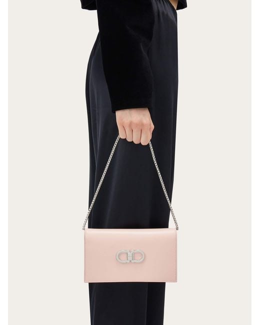 Ferragamo Pink Double Gancini Mini Bag