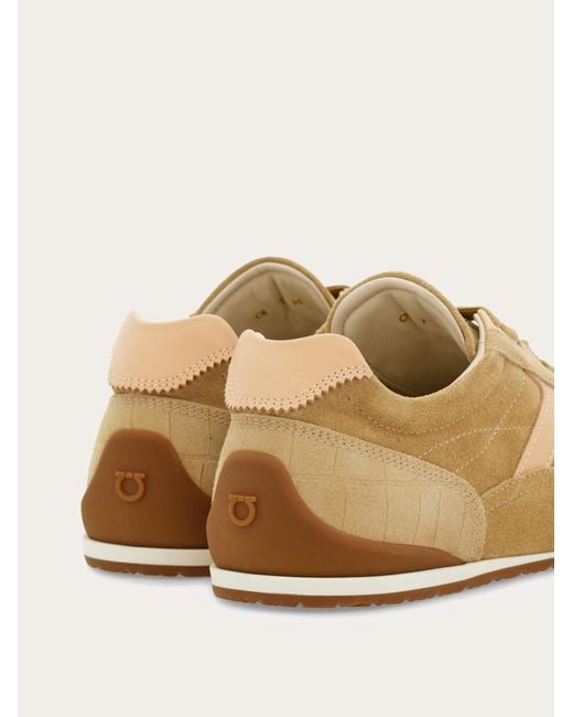 Ferragamo Natural Gancini Ornament Sneaker
