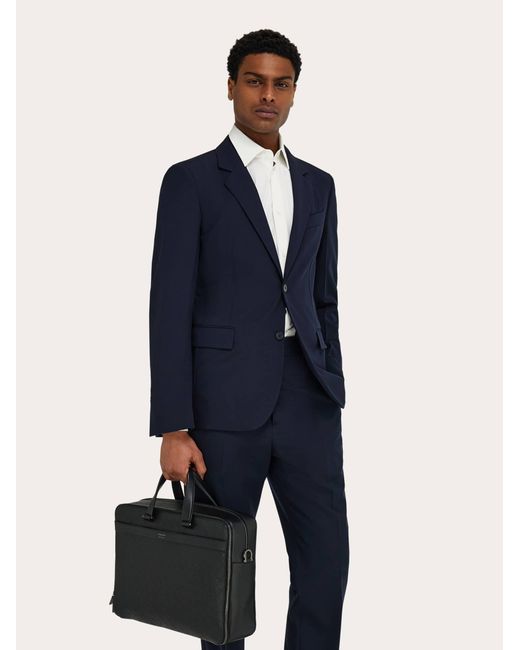 Ferragamo Black Monogram Briefcase for men