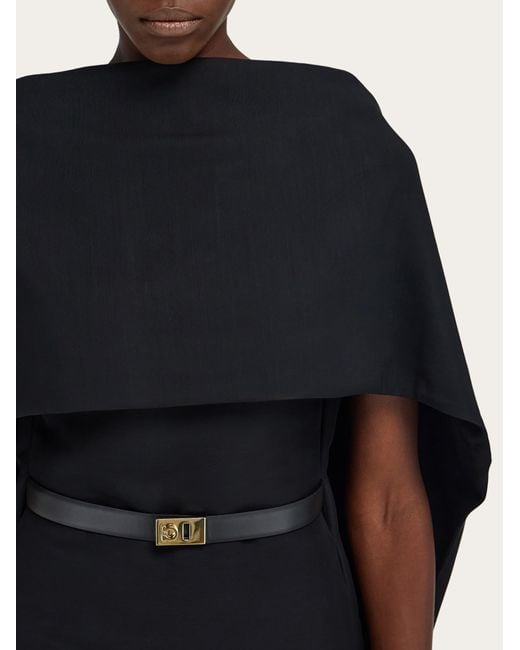 Donna Abito Con Mantella di Ferragamo in Black