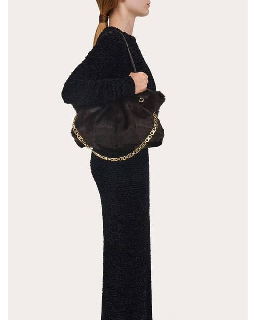 Donna Soft-Bag (M) di Ferragamo in Black