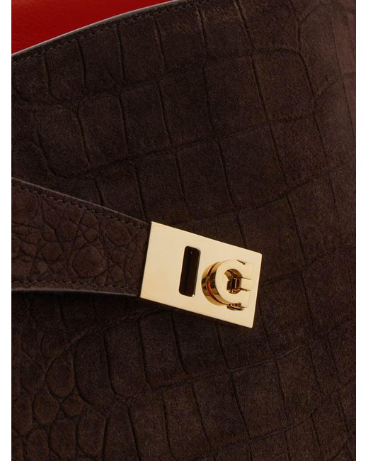 Ferragamo Black Hug Soft Shoulder Bag (M)