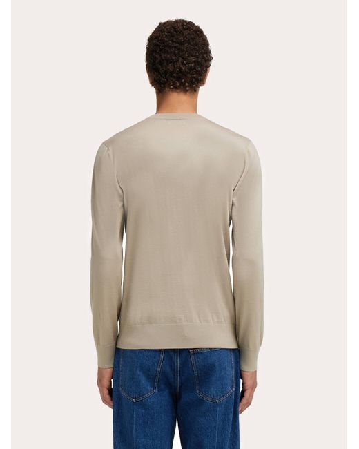 Ferragamo Natural V-Neck Sweater for men