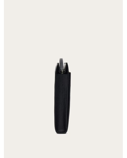 Uomo Pouch Gancini di Ferragamo in Black da Uomo
