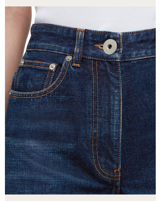 Ferragamo Blue Five Pocket Jeans