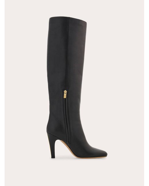Ferragamo Black Knee High Boot