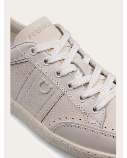 Ferragamo Natural Low-Top Sneaker With Signature for men
