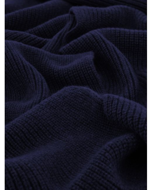 Ferragamo Blue Cashmere Blend Scarf for men