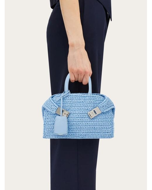 Ferragamo Blue Women Hug Mini Bag