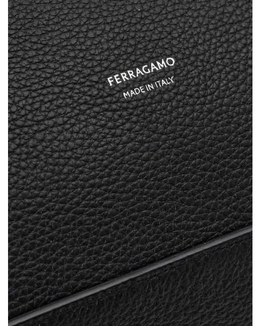 Ferragamo Black Tote Bag With Cut-out Detailing for men
