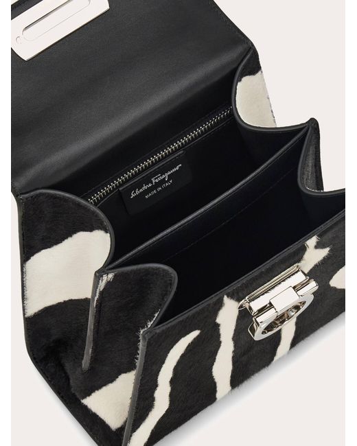 Ferragamo Black Iconic Top Handle (S)