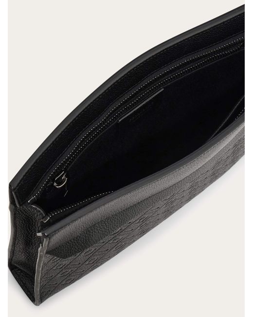 Ferragamo Black Monogram Pouch for men