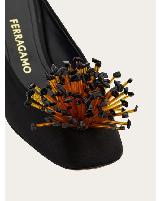 Ferragamo Natural S-Shaped Heel Mule .5