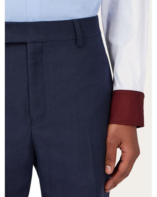 Ferragamo Blue Tailored Trouser for men