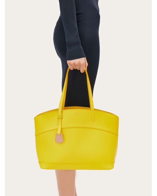 Ferragamo Yellow Charming Tote Bag (s)