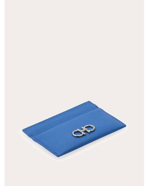 Ferragamo Blue Damen Gancini Kreditkartenetui
