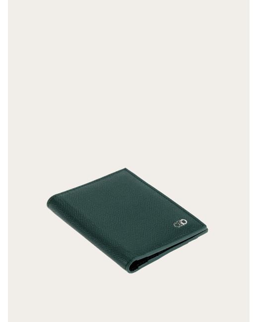 Ferragamo Green Gancini Credit Card Holder for men