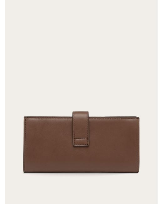 Hug two-tone continental wallet Ferragamo en coloris Brown