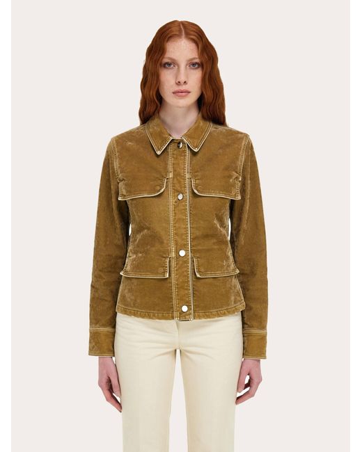 Ferragamo Natural Workwear Inspired Jacket