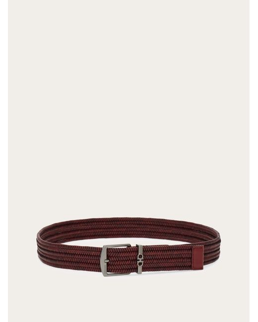 Ferragamo Brown Woven Belt for men